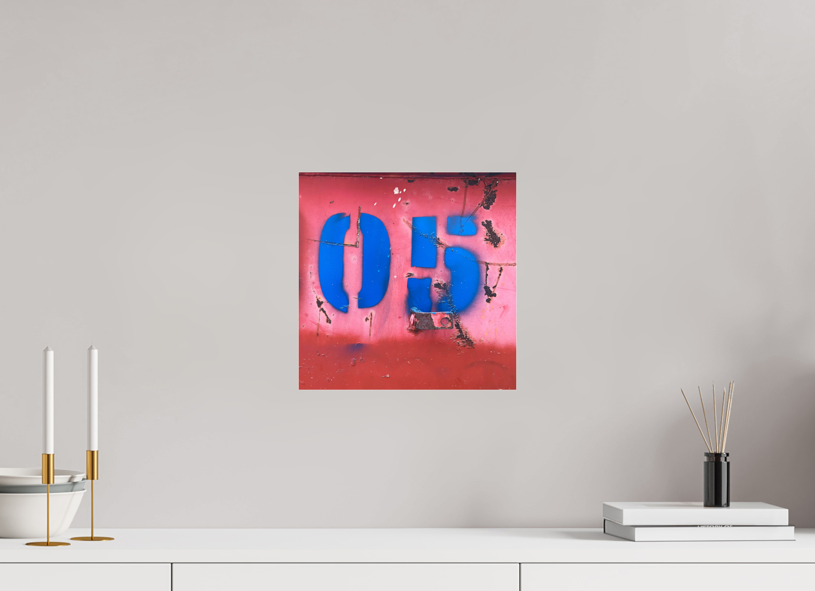 30 x 30 cm, Photo Print Under Acrylic Glass Not just a Number - Rusted Number 05