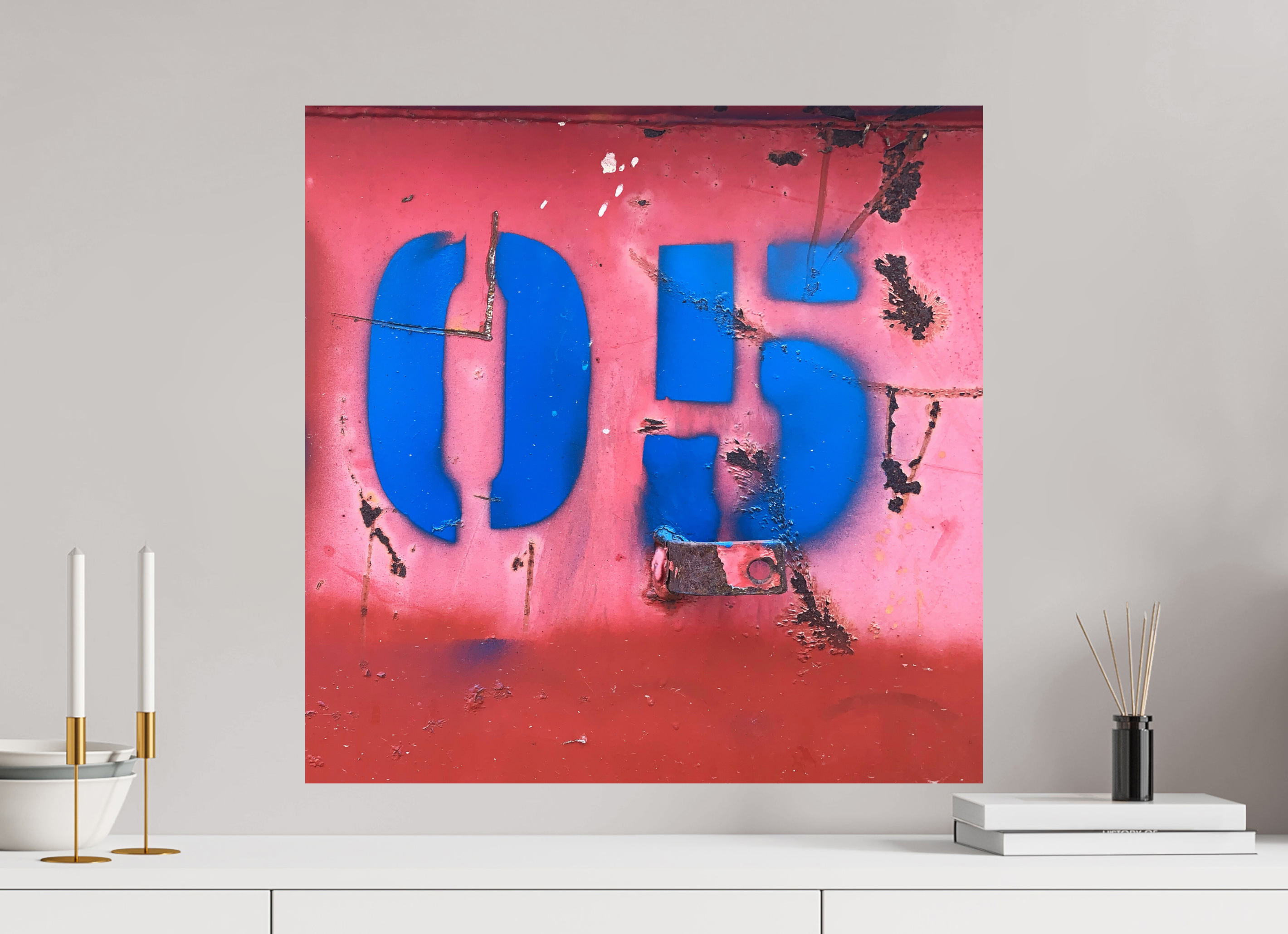 60 x 60 cm, Photo Print On Fuji Crystal DP II Not just a Number - Rusted Number 05