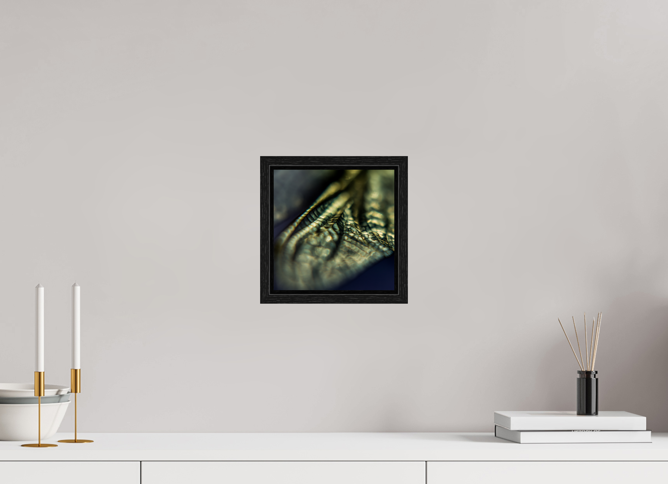 20 x 20 cm, Floater Frame Einfarbigbuntimquadrat - Libellenflügel 1