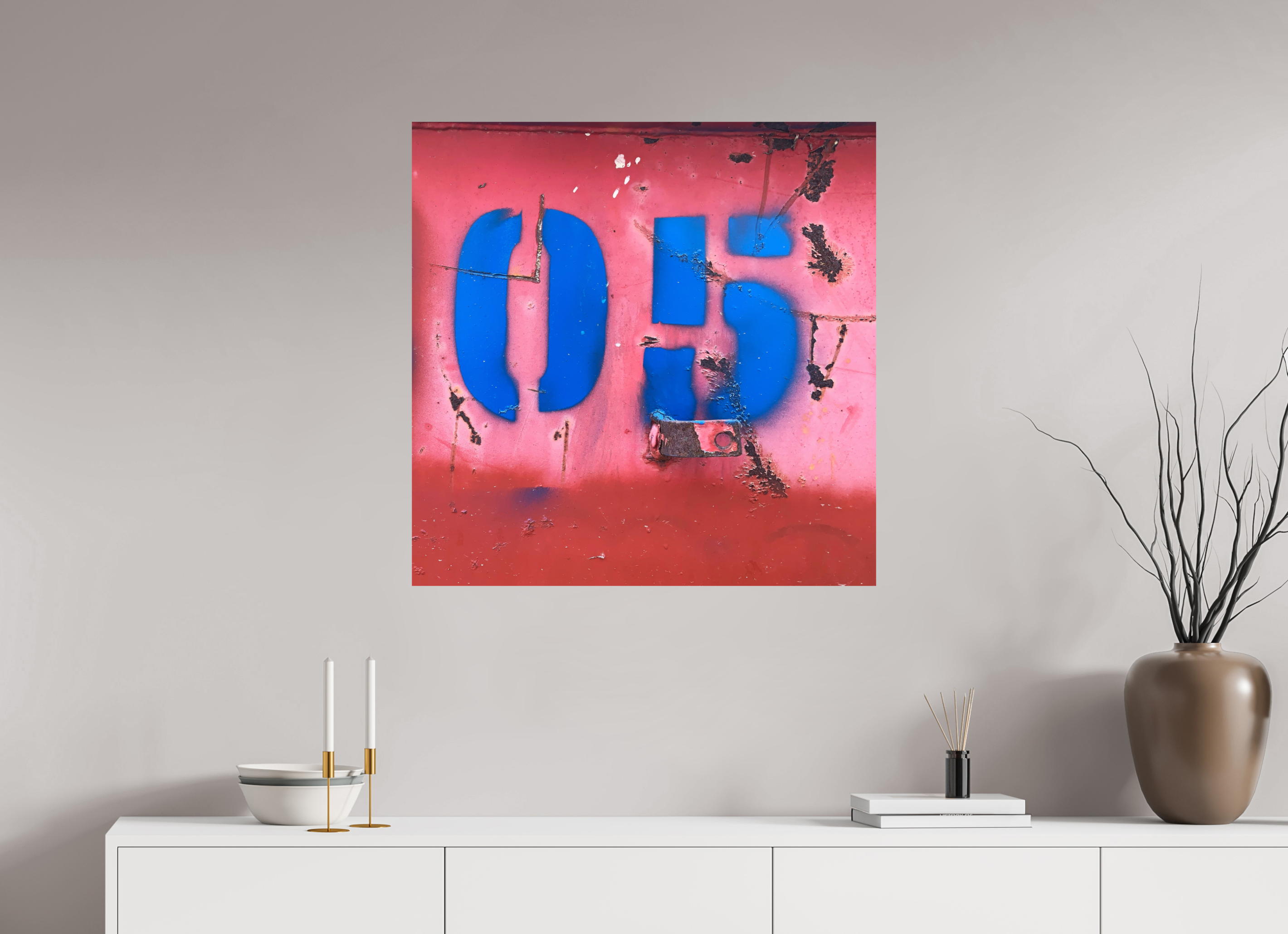 80 x 80 cm, Photo Print On Fuji Crystal DP II Not just a Number - Rusted Number 05