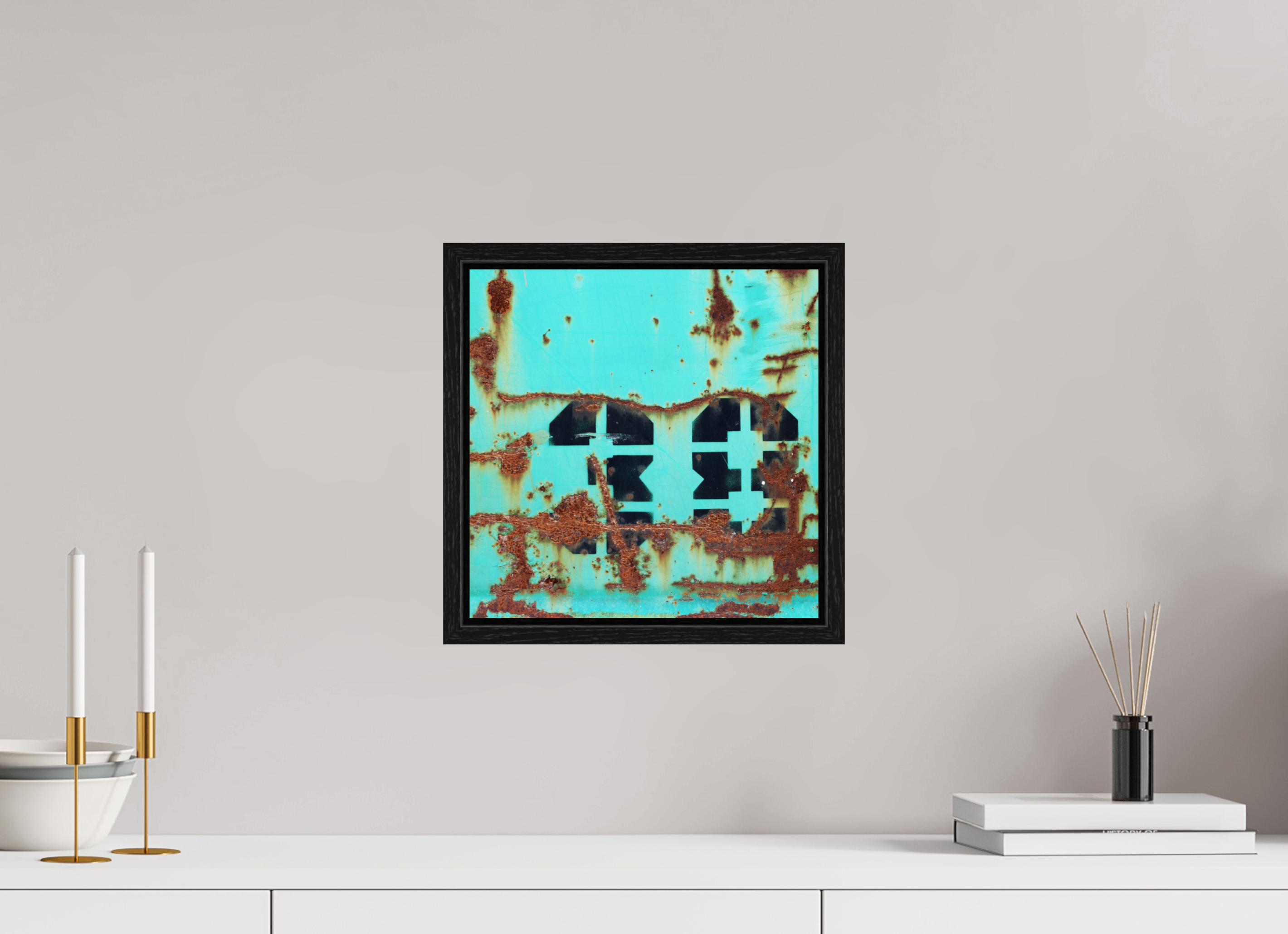 30 x 30 cm, Floater Frame Not just a Number - Rusted Number 38