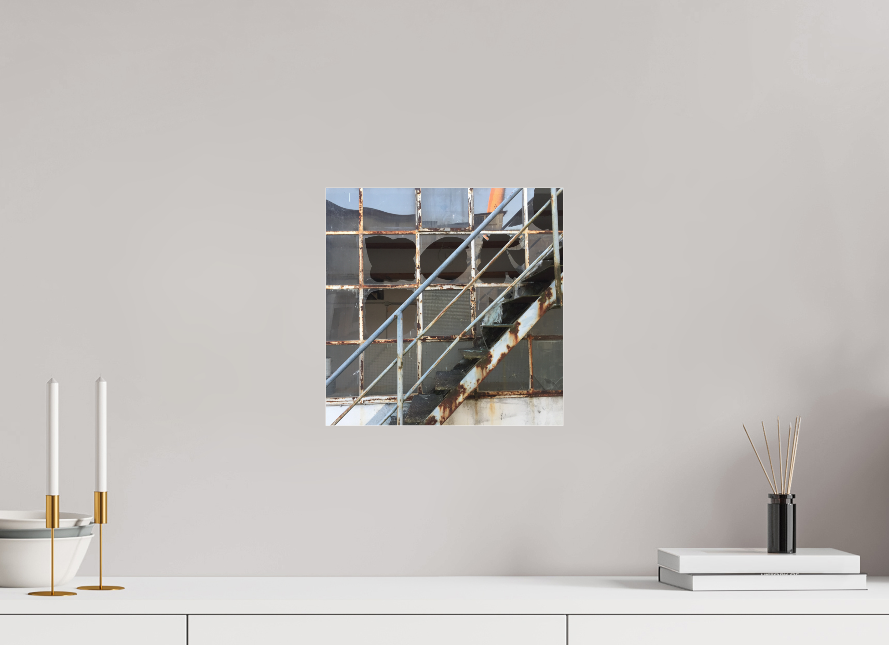 30 x 30 cm, Photo Print Under Acrylic Glass True to the Line - Upwards 1