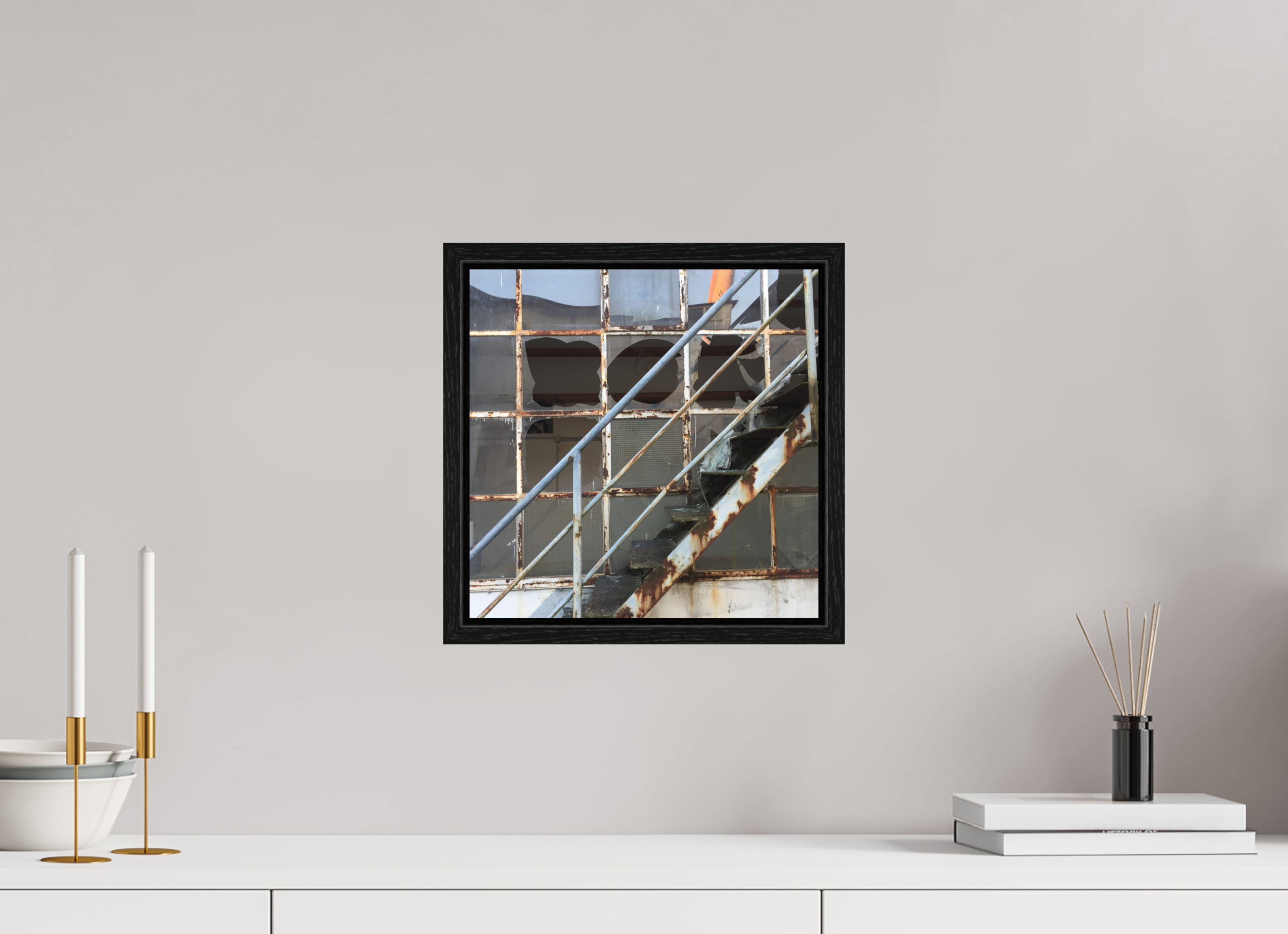 30 x 30 cm, Floater Frame True to the Line - Upwards 1