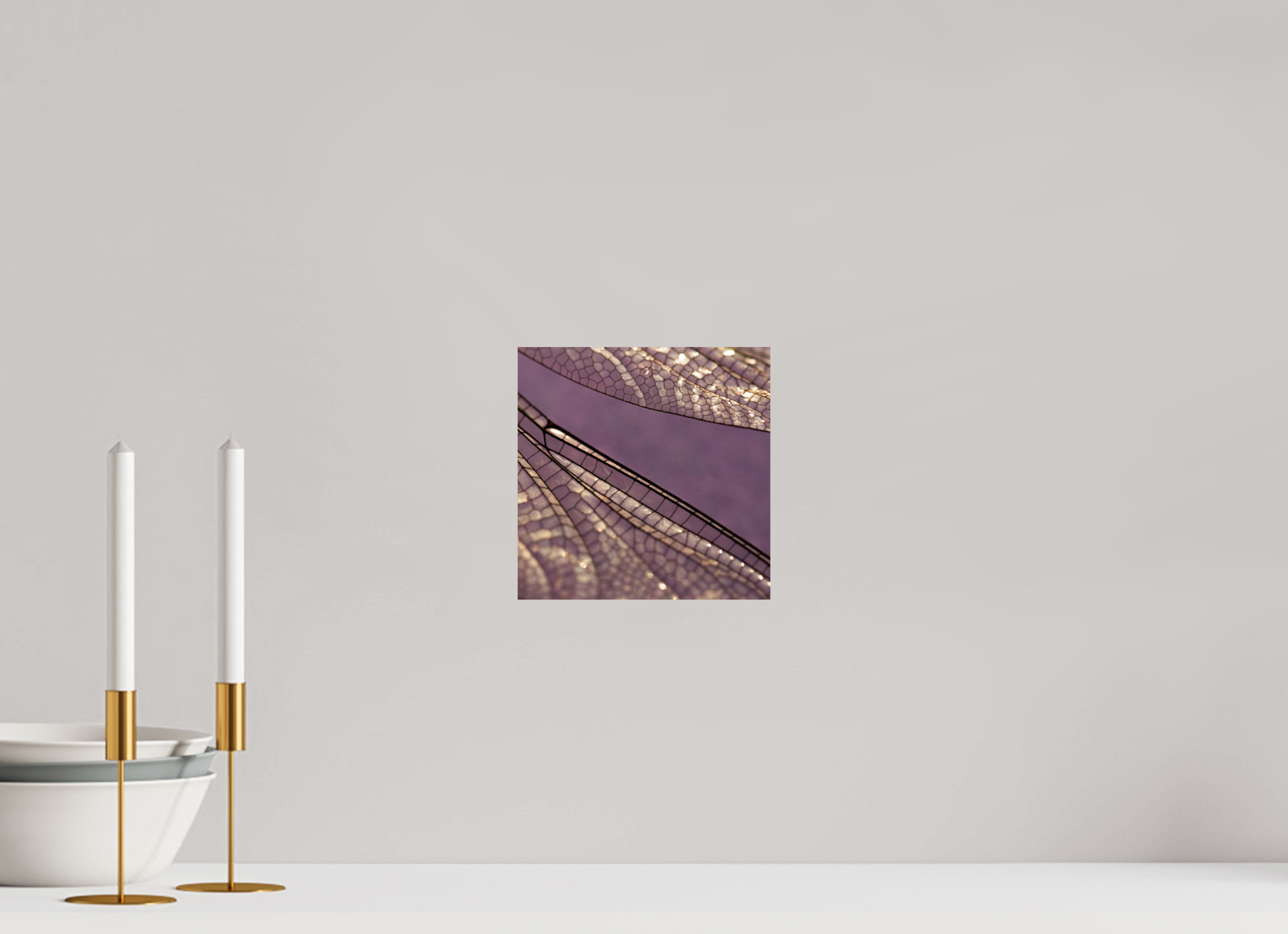 20 x 20 cm, Photo Print On Fuji Crystal DP II Macro im Quadrat - Libellenflügel 2