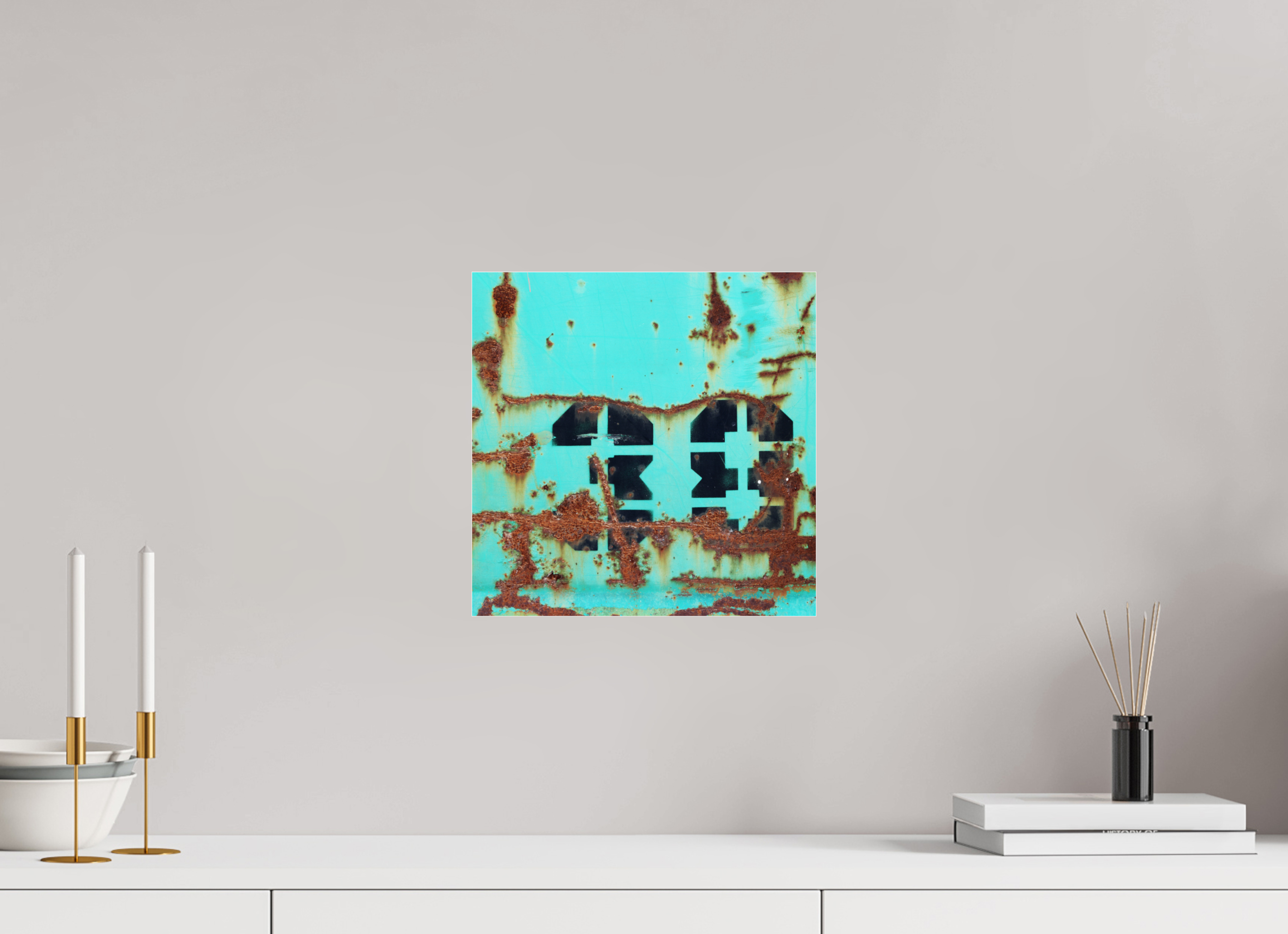 30 x 30 cm, Photo Print Under Acrylic Glass Not just a Number - Rusted Number 38
