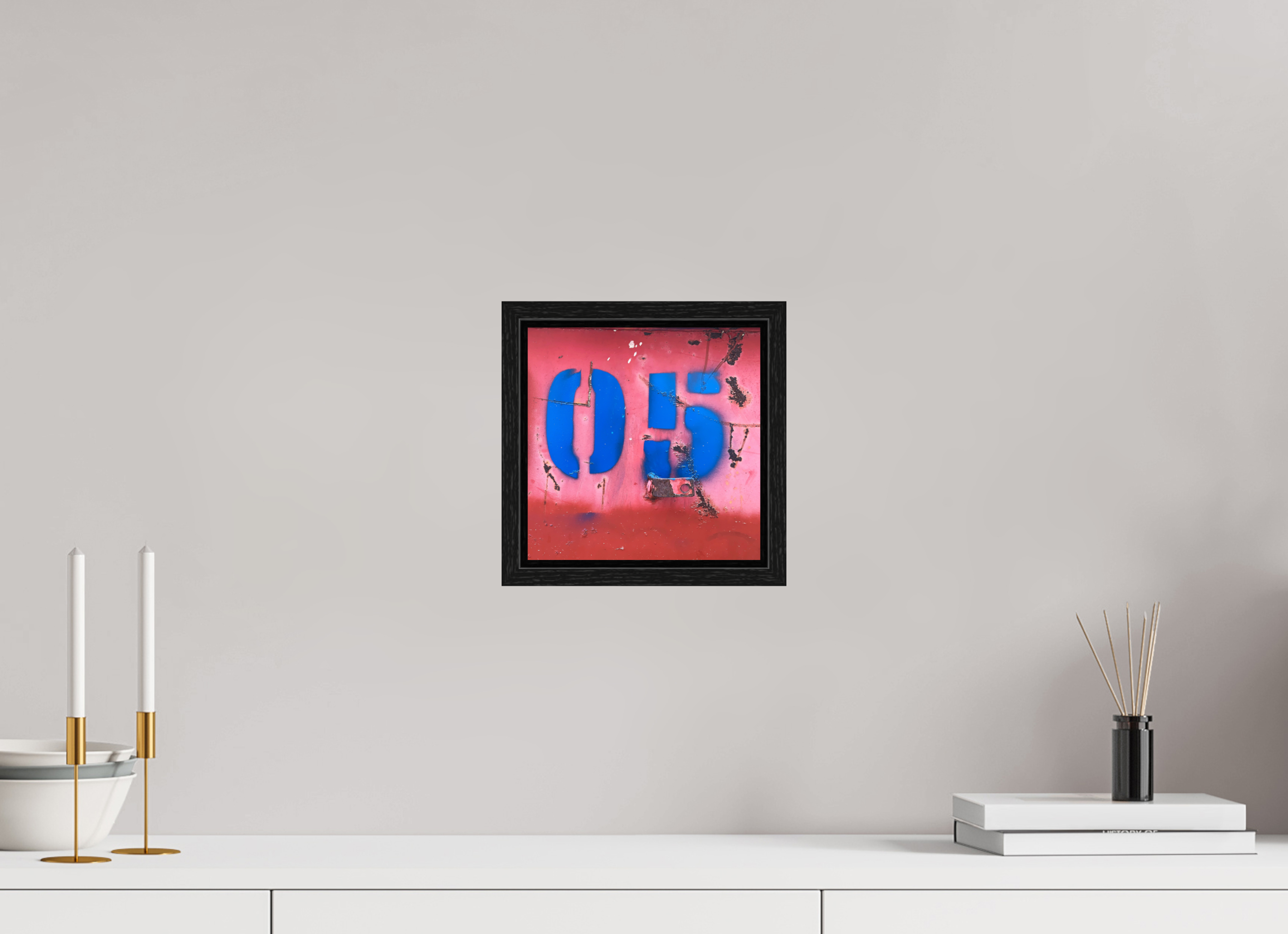20 x 20 cm, Floater Frame Not just a Number - Rusted Number 05