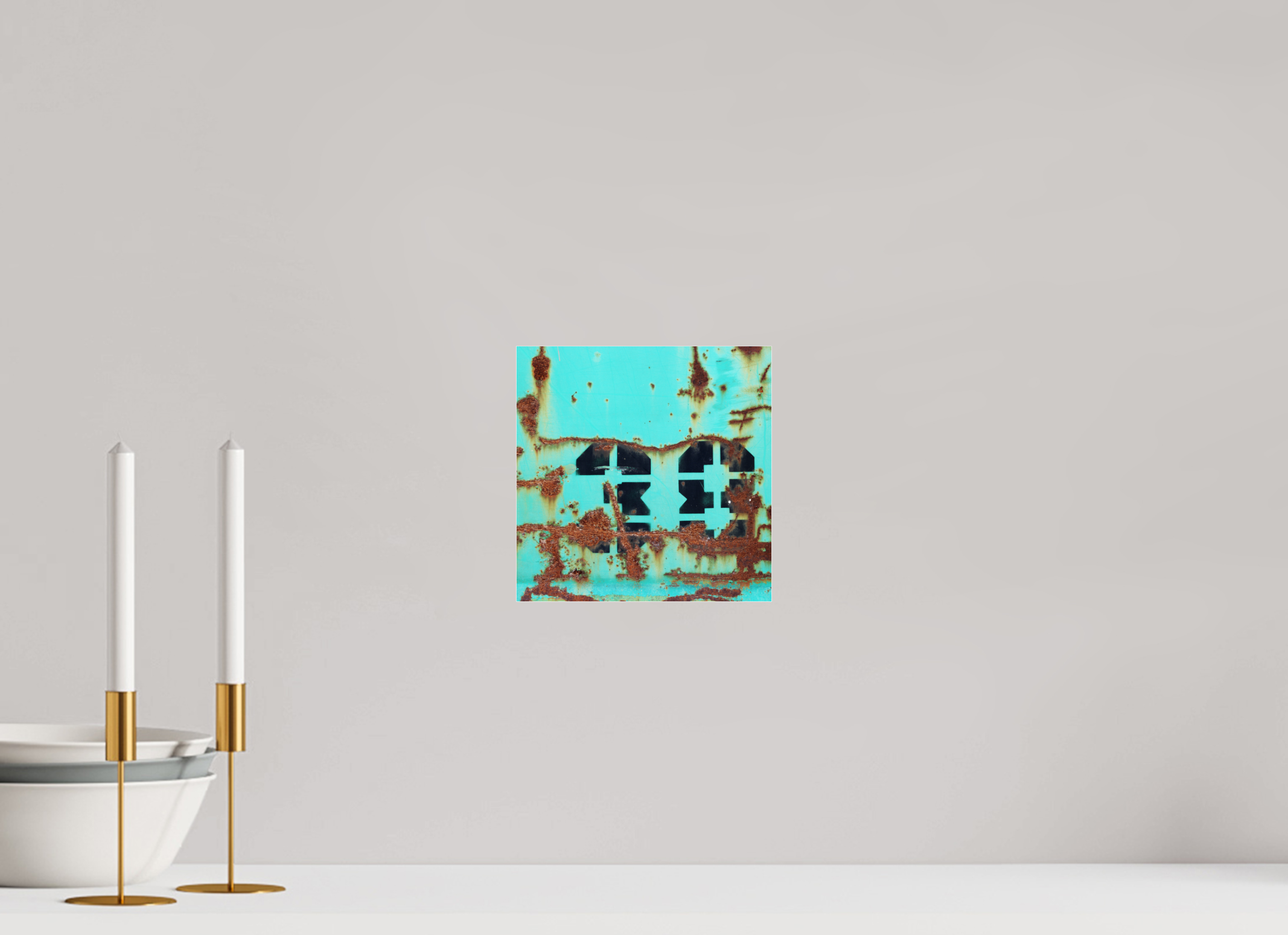20 x 20 cm, Photo Print Under Acrylic Glass Not just a Number - Rusted Number 38