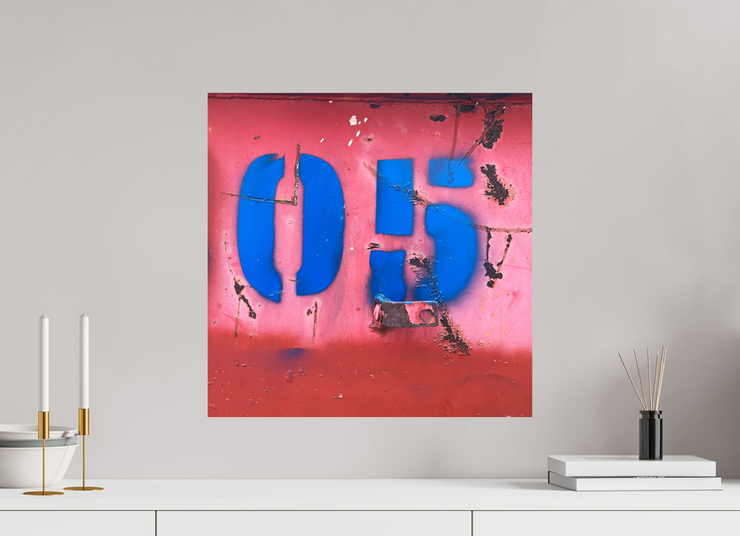 50 x 50 cm, Photo Print On Fuji Crystal DP II Not just a Number - Rusted Number 05
